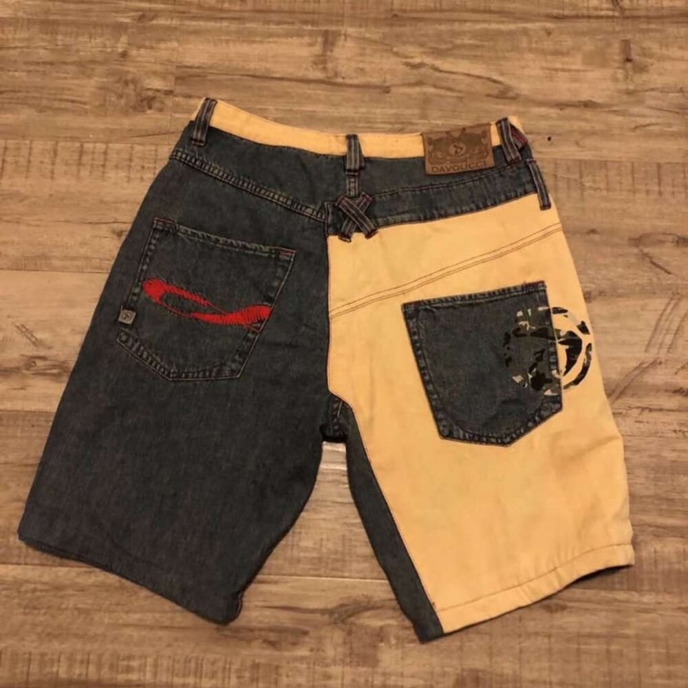 Davoucci baggy embroidered jean shorts